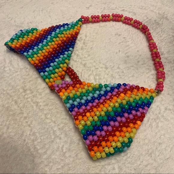 Hand Crafted Other - Rainbow Kandi-kini Beaded Top